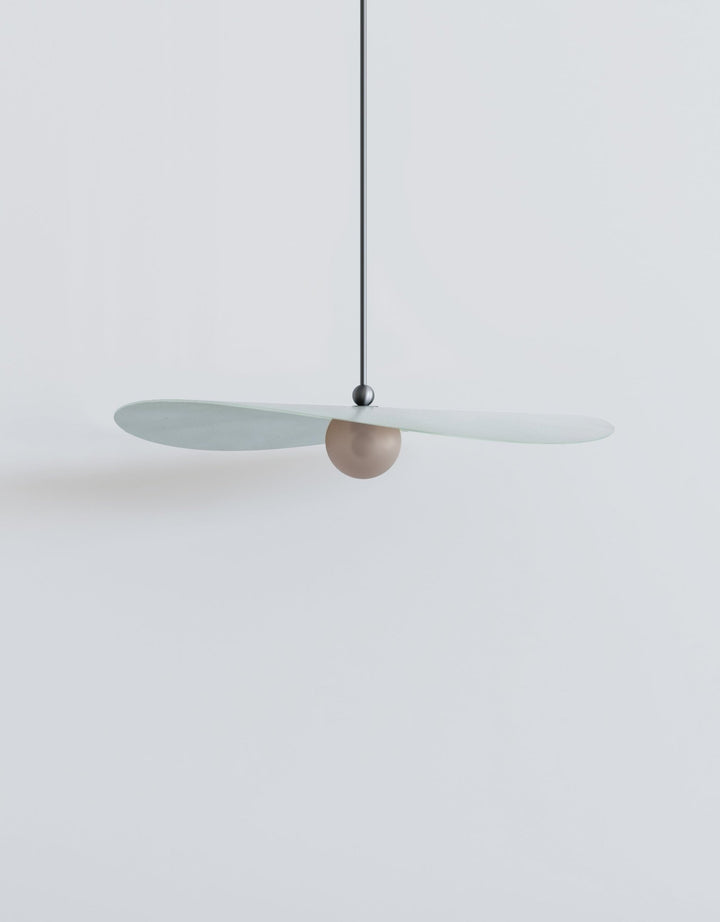 Myrna Pendant - Medium - Ladies & Gentlemen Lighting - Blackened Brass - White (opaque) - Perforated Smoke - HORNE