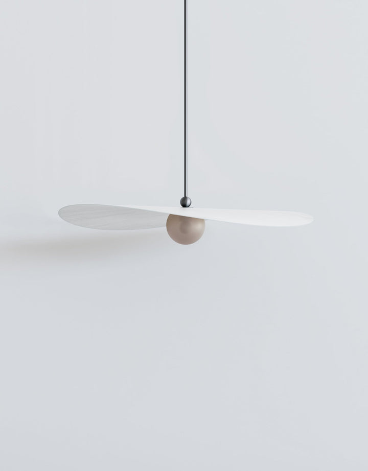 Myrna Pendant - Medium - Ladies & Gentlemen Lighting - Blackened Brass - White (opaque) - Perforated Smoke - HORNE