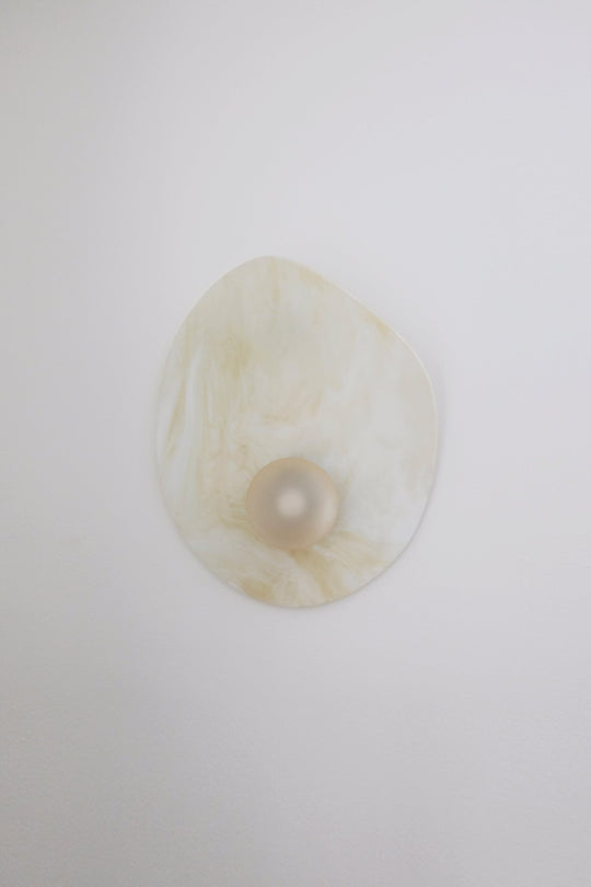 Myrna Sconce - Ladies & Gentlemen Lighting - Blackened Brass - White (opaque) - Perforated Smoke - HORNE