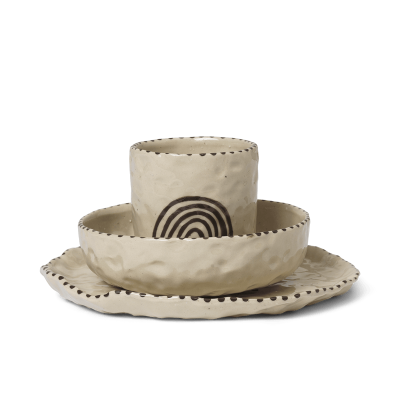 Naive Ceramic Set - Ferm Living - Coffee + Tea - Deep Blue - HORNE