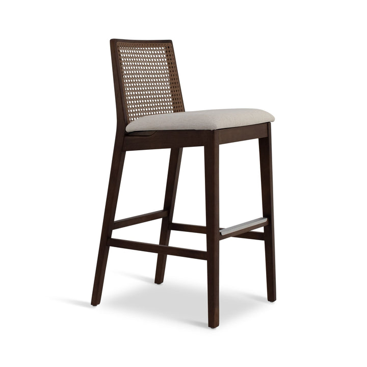 Nardia Cane Bar Stool - Urbia Chairs - Medley Ivory Nogal - HORNE