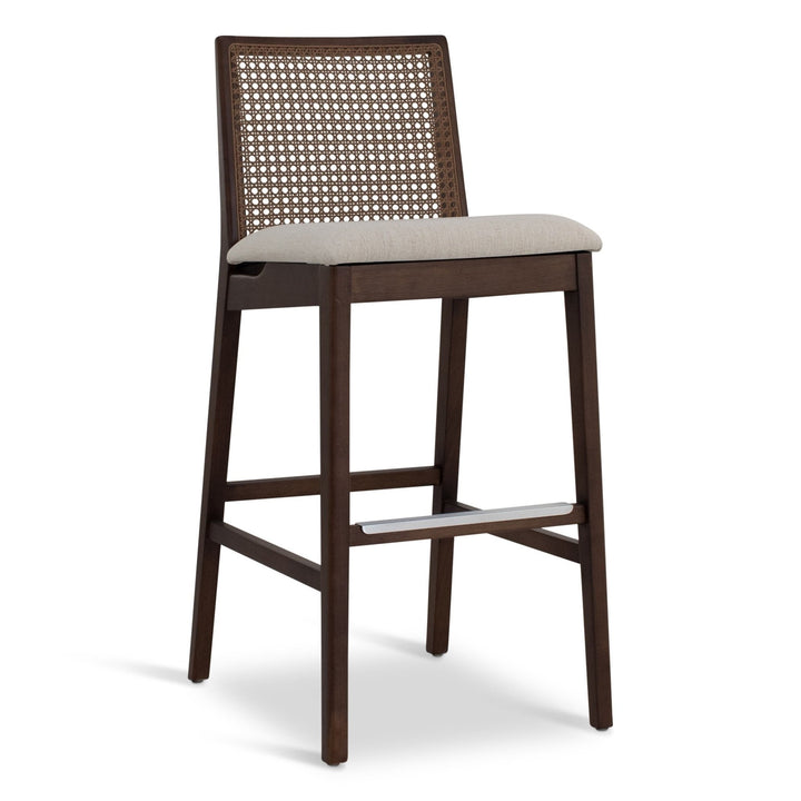 Nardia Cane Bar Stool - Urbia Chairs - Medley Ivory Nogal - HORNE