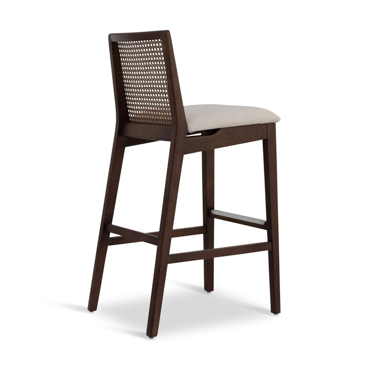 Nardia Cane Bar Stool - Urbia Chairs - Medley Ivory Nogal - HORNE
