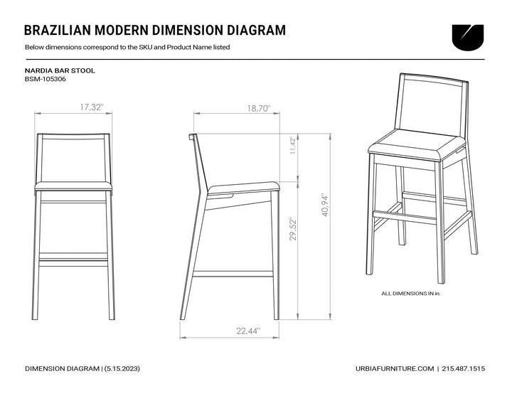 Nardia Cane Bar Stool - Urbia Chairs - Medley Ivory Nogal - HORNE
