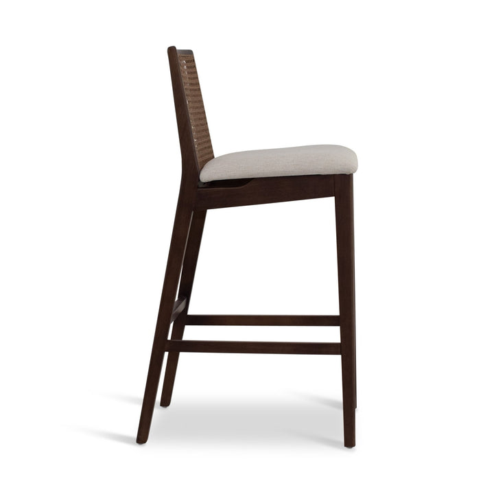 Nardia Cane Bar Stool - Urbia Chairs - Medley Ivory Nogal - HORNE