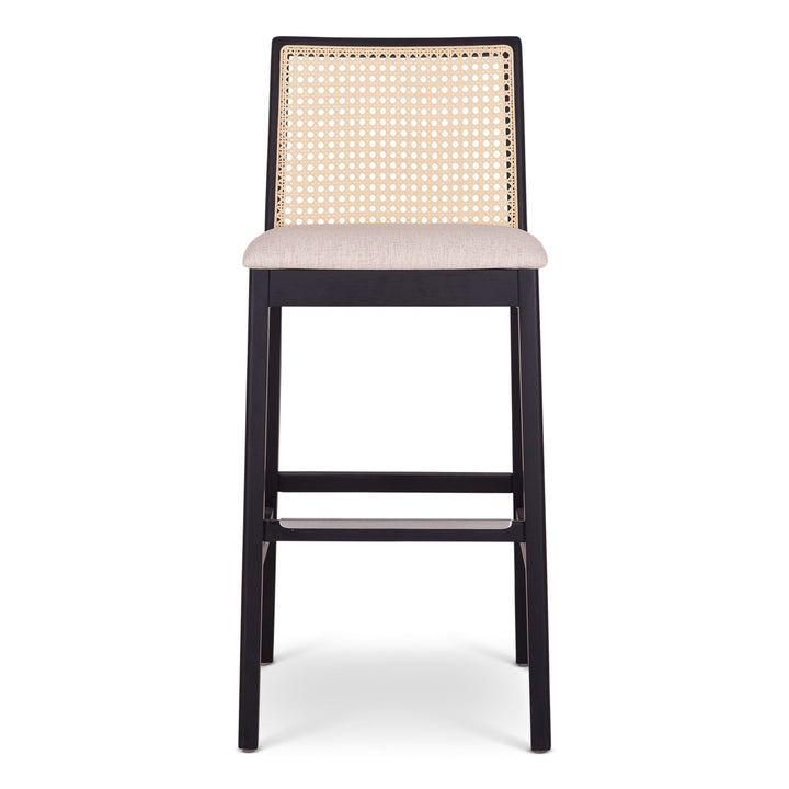 Nardia Cane Bar Stool - Urbia Chairs - Medley Ivory Ebano Natural - HORNE