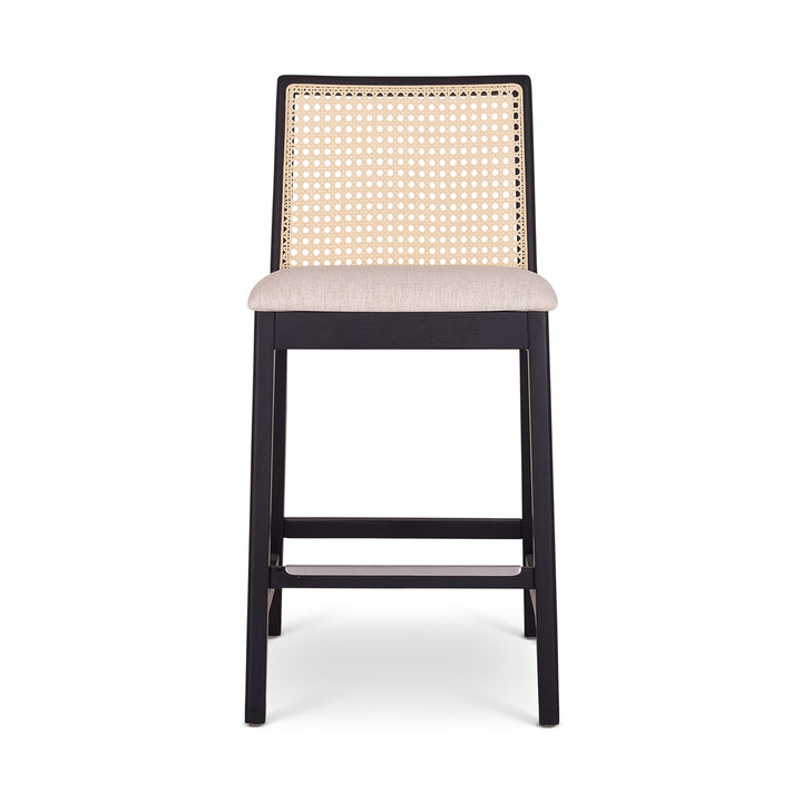 Nardia Cane Counter Stool - Urbia Chairs - Medley Ivory Ebano Natural - HORNE