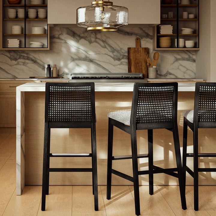 Nardia Cane Counter Stool - Urbia Chairs - Medley Ivory Nogal - HORNE