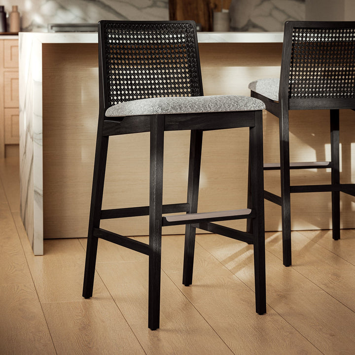 Nardia Cane Counter Stool - Urbia Chairs - Medley Ivory Nogal - HORNE