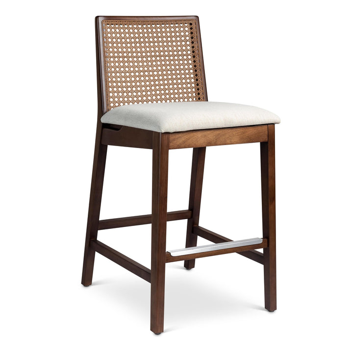 Nardia Cane Counter Stool - Urbia Chairs - Medley Ivory Nogal - HORNE