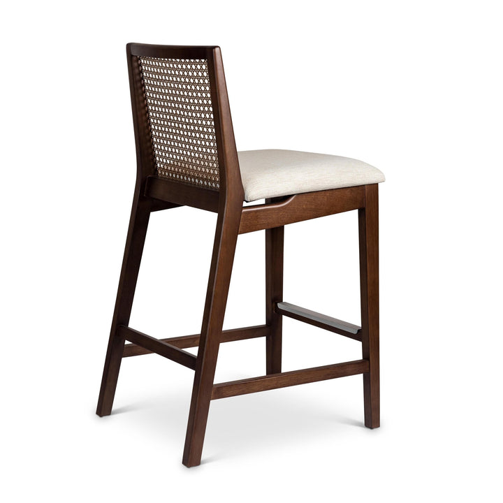 Nardia Cane Counter Stool - Urbia Chairs - Medley Ivory Nogal - HORNE