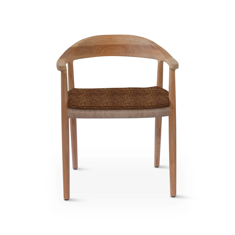 Naxos Arm Chair - BETACO Chairs - w/Seat Cushion / Linen Wicker / Teak / Cico 271 - HORNE
