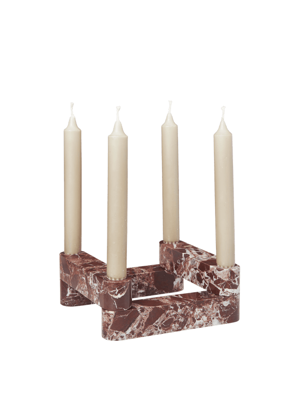Newel Modular Candle Holder - Set of 4 - Rosso - Ferm Living Candle Holders - HORNE
