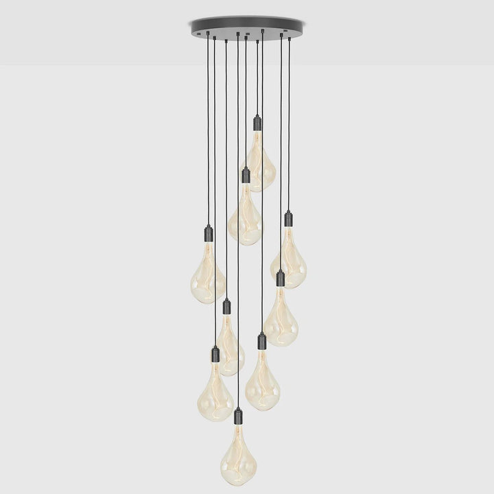 Nine Pendant + Voronoi III - Tala Cluster Pendants - Graphite + Voronoi III - HORNE