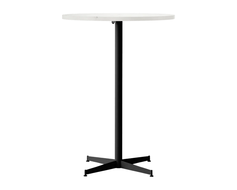 Nook Bar Table - Audo Copenhagen Tables + Desks - Ø24 in - Olive - Estremoz Marble - HORNE