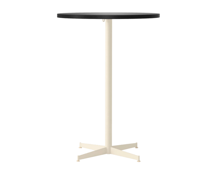Nook Bar Table - Audo Copenhagen Tables + Desks - Ø32 in - Ivory - Linoleum Charcoal - HORNE
