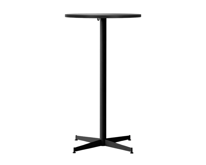 Nook Bar Table - Audo Copenhagen Tables + Desks - Ø24 in - Black - Linoleum Charcoal - HORNE