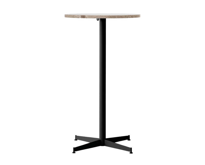 Nook Bar Table - Audo Copenhagen Tables + Desks - Ø24 in - Olive - Estremoz Marble - HORNE