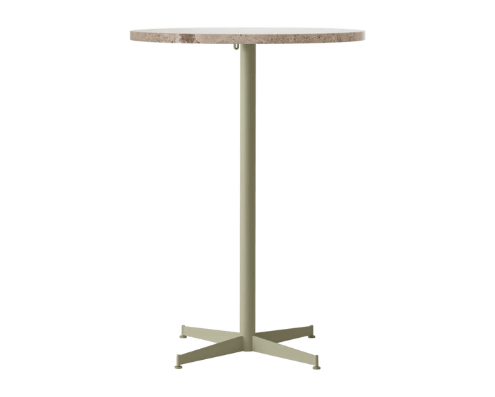 Nook Bar Table - Audo Copenhagen Tables + Desks - Ø32 in - Olive - Kunis Breccia - HORNE