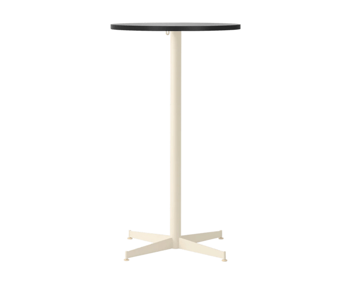 Nook Bar Table - Audo Copenhagen Tables + Desks - Ø24 in - Ivory - Black Oa - HORNE