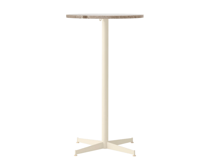 Nook Bar Table - Audo Copenhagen Tables + Desks - Ø24 in - Ivory - Kunis Breccia - HORNE