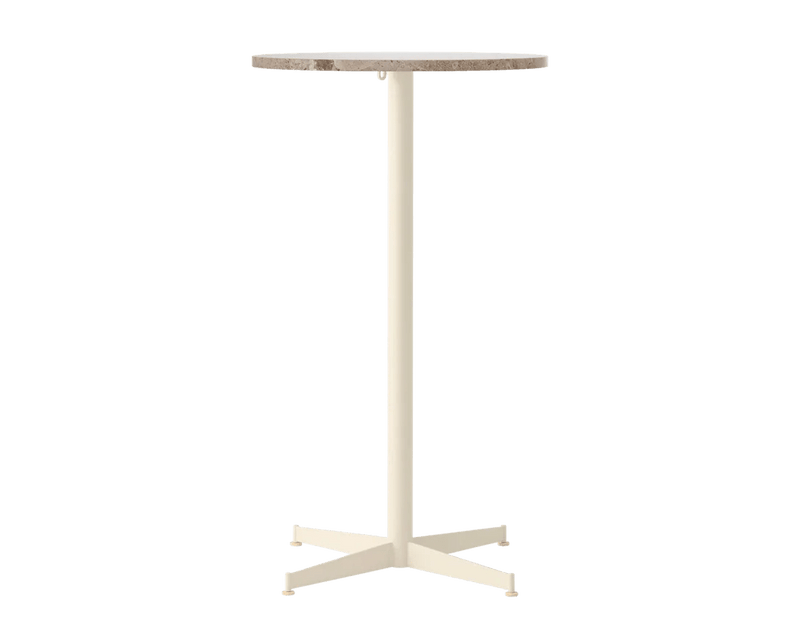 Nook Bar Table - Audo Copenhagen Tables + Desks - Ø24 in - Olive - Estremoz Marble - HORNE