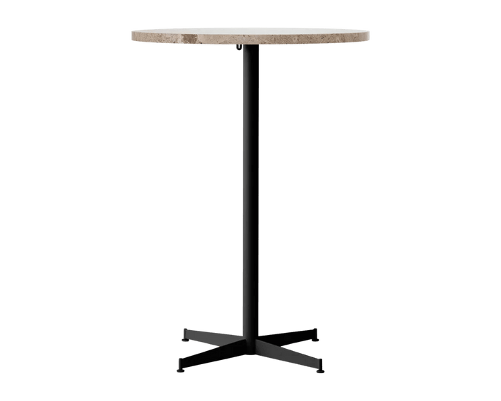 Nook Bar Table - Audo Copenhagen Tables + Desks - Ø32 in - Black - Kunis Breccia - HORNE