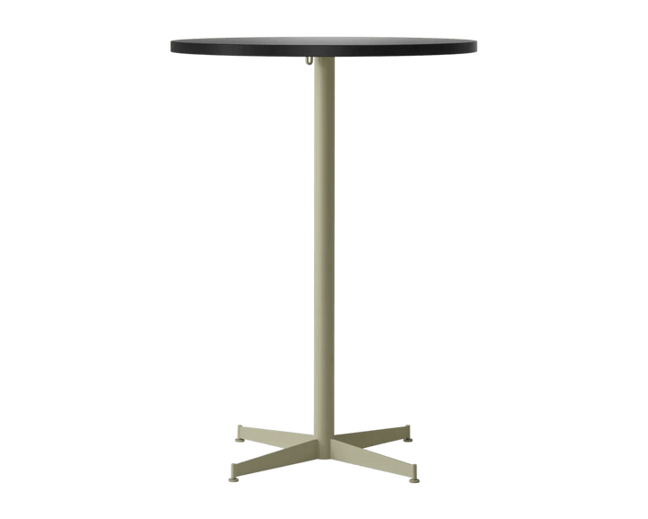 Nook Bar Table - Audo Copenhagen Tables + Desks - Ø32 in - Olive - Linoleum Charcoal - HORNE