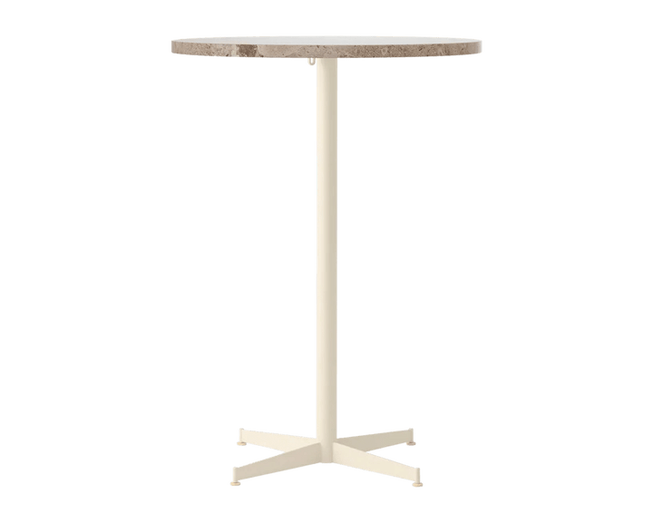 Nook Bar Table - Audo Copenhagen Tables + Desks - Ø32 in - Ivory - Kunis Breccia - HORNE
