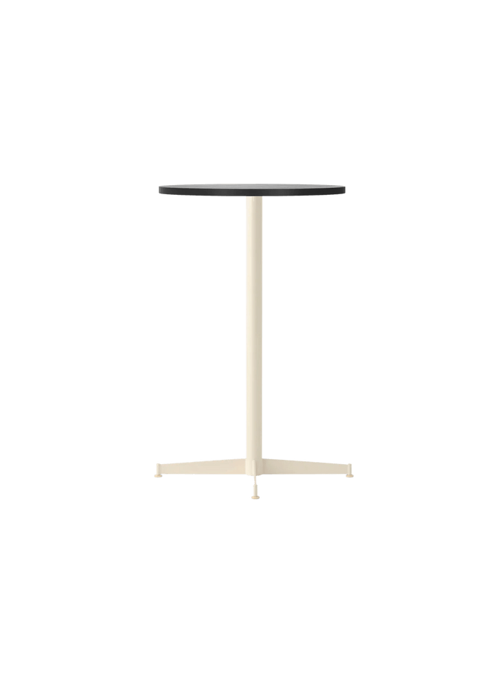 Nook Counter Table - Audo Copenhagen Tables + Desks - Ø24 in - Ivory - Black Oak - HORNE
