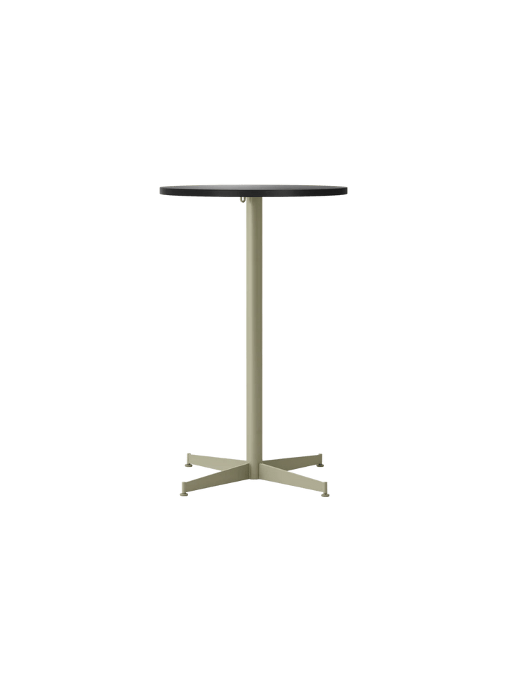 Nook Counter Table - Audo Copenhagen Tables + Desks - Ø24 in - Olive - Linoleum Charcoal - HORNE