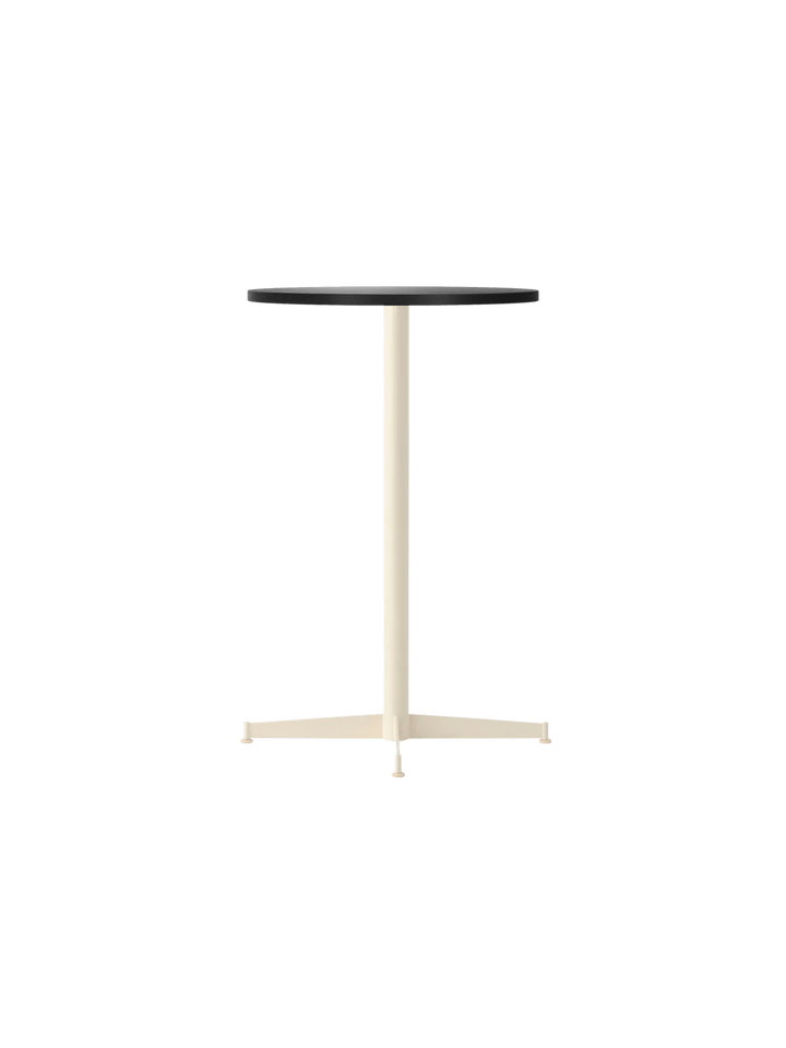 Nook Counter Table - Audo Copenhagen Tables + Desks - Ø24 in - Ivory - Linoleum Charcoal - HORNE