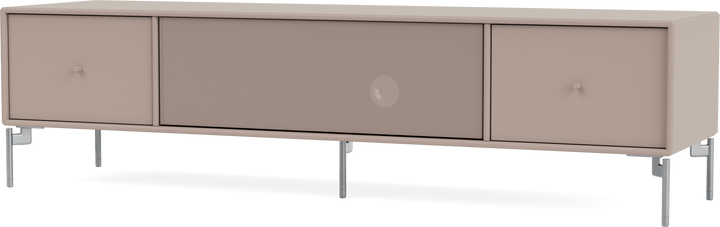 Octave II TV & Sound Bench - With Legs - Montana - Sideboards + Cabinets - Mushroom - Matte Chrome - HORNE