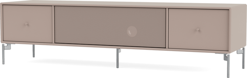 Octave II TV & Sound Bench - With Legs - Montana - Sideboards + Cabinets - Anthracite - Matte Chrome - HORNE
