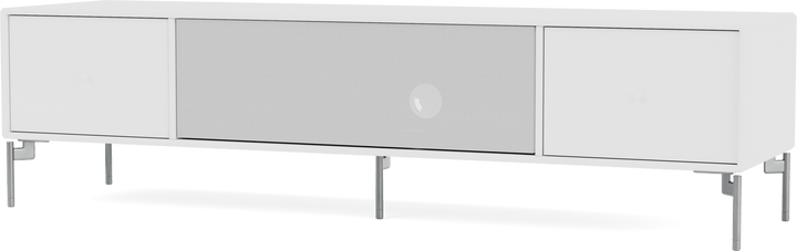 Octave II TV & Sound Bench - With Legs - Montana - Sideboards + Cabinets - New White - Matte Chrome - HORNE