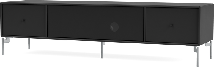 Octave II TV & Sound Bench - With Legs - Montana - Sideboards + Cabinets - Black - Matte Chrome - HORNE