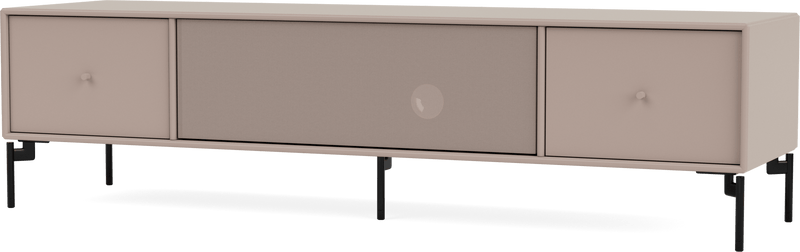 Octave II TV & Sound Bench - With Legs - Montana - Sideboards + Cabinets - Anthracite - Matte Chrome - HORNE