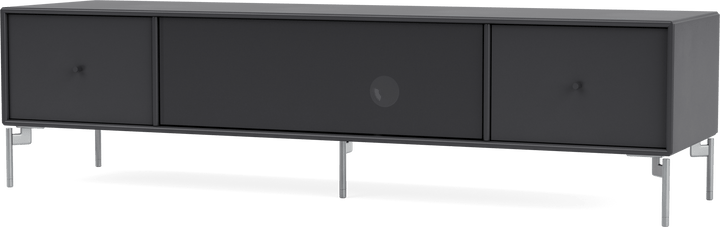 Octave II TV & Sound Bench - With Legs - Montana - Sideboards + Cabinets - Anthracite - Matte Chrome - HORNE