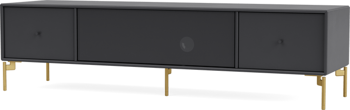 Octave II TV & Sound Bench - With Legs - Montana - Sideboards + Cabinets - Anthracite - Brass - HORNE