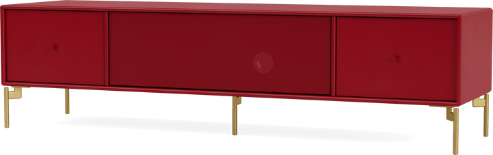 Octave II TV & Sound Bench - With Legs - Montana - Sideboards + Cabinets - Beetroot - Brass - HORNE