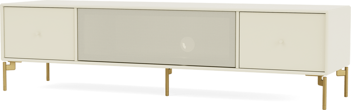 Octave II TV & Sound Bench - With Legs - Montana - Sideboards + Cabinets - Vanilla - Brass - HORNE