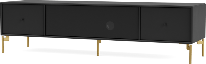 Octave II TV & Sound Bench - With Legs - Montana - Sideboards + Cabinets - Black - Brass - HORNE