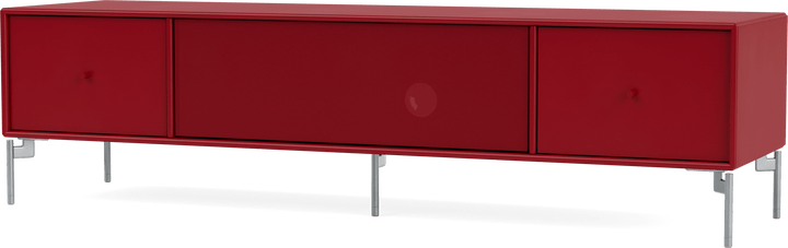 Octave II TV & Sound Bench - With Legs - Montana - Sideboards + Cabinets - Beetroot - Matte Chrome - HORNE