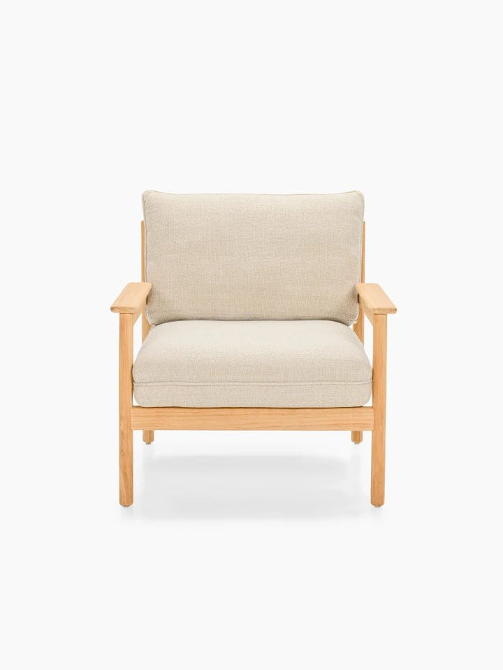 Oda Lounge Chair - Vincent Sheppard Outdoor Furniture - Lime White Boucle - HORNE