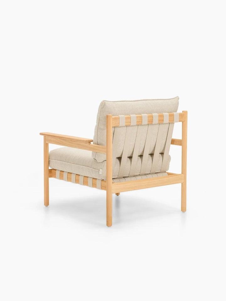 Oda Lounge Chair - Vincent Sheppard Outdoor Furniture - Lime White Boucle - HORNE