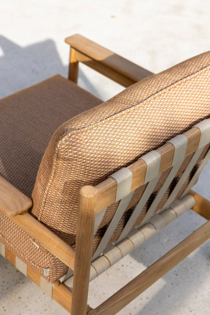 Oda Lounge Chair - Vincent Sheppard Outdoor Furniture - Lime White Boucle - HORNE