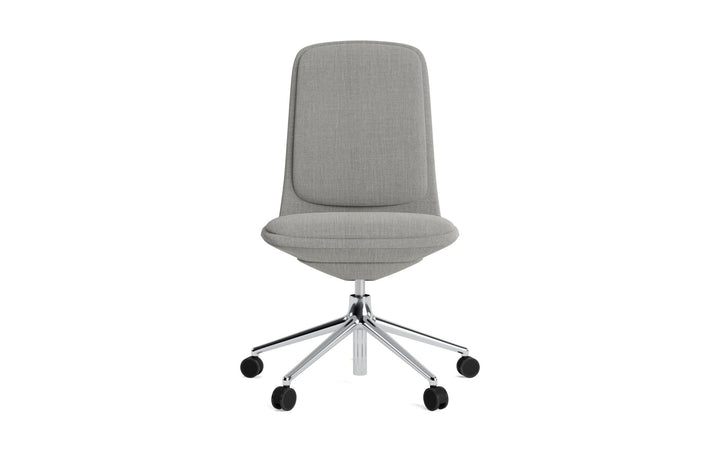 Off Chair Low 5W Gas Lift With Cushion - Normann Copenhagen Swivel Chairs - Off Chair Low 5W Gas Lift Alu With Cushion - Hallingdal 110 - HORNE