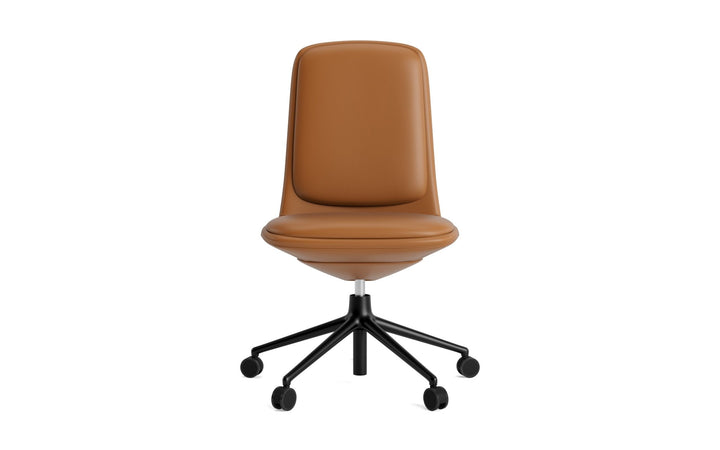Off Chair Low 5W Gas Lift With Cushion - Normann Copenhagen Swivel Chairs - Off Chair Low 5W Gas Lift Black Alu With Cushion - Remix 133 - HORNE
