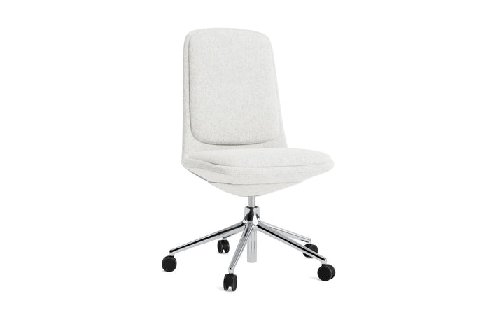 Off Chair Low 5W Gas Lift With Cushion - Normann Copenhagen Swivel Chairs - Off Chair Low 5W Gas Lift Alu With Cushion - Hallingdal 110 - HORNE