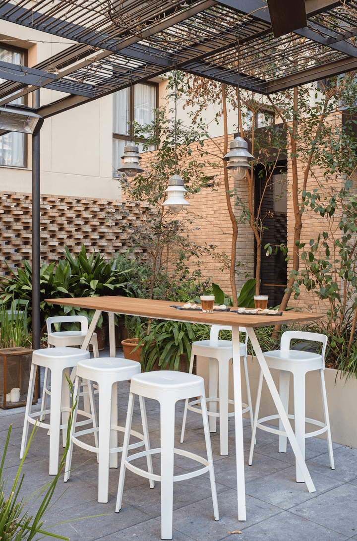 Ombra Bar Stool - RS Barcelona - Stools + Benches + Ottomans - No Backrest - Grey - HORNE